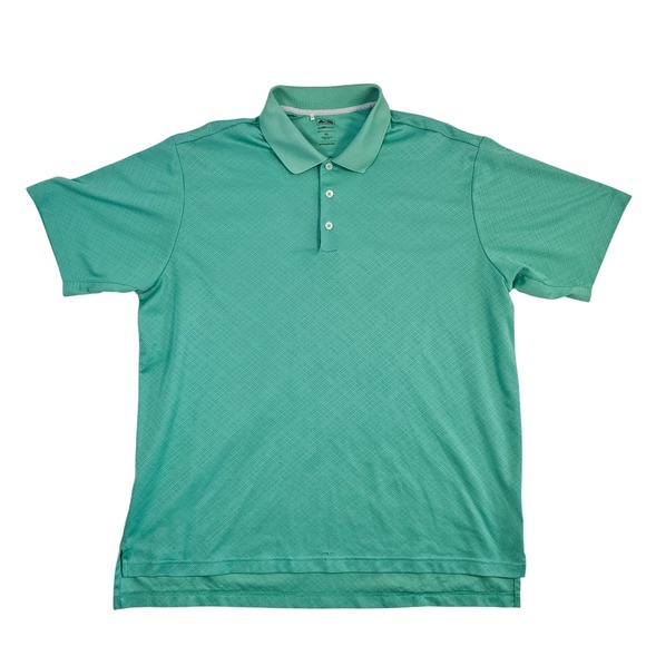 adidas Other - Adidas Golf Climacool Polo Shirt Mens 2XL Green Diamond Grid Short Sleeve Top